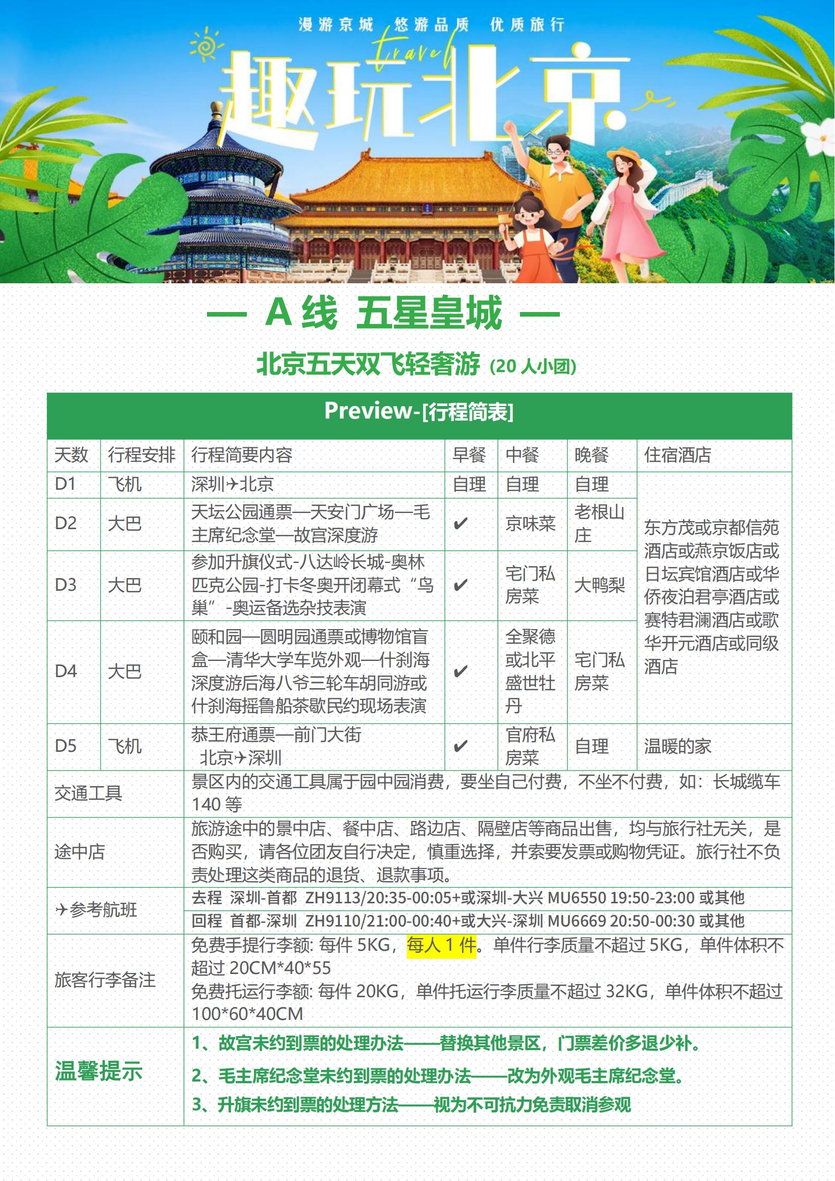 7-8月 A線 五星皇城 北京五天雙飛輕奢游（20人小團(tuán)）_00